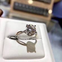 2020 new crackling  moissanite ring for women jewelry engagement ring for wedding 925 silver ring birthday gift 2024 - buy cheap