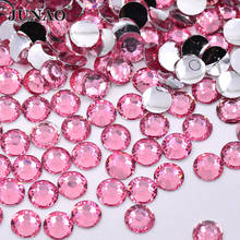 JUNAO 2 3 4 5 6mm Escuro Rosa Apartamento de Volta Prego Rhinestone Adesivos Rodada Strass Cristal Apliques Scrapbook Beads para o Artesanato de Jóias 2024 - compre barato