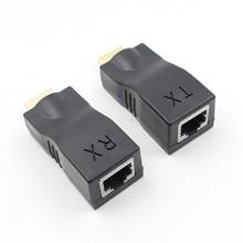 Extensor 4K 3D HDMI 1,4 30M a RJ45 sobre Cat 5e/6, adaptador de red LAN Ethernet 2024 - compra barato