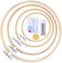 LMDZ Cross Stitch Hoop Set for Beginner, 4 Sizes Embroidery Hoops, Cross Stitch Circle, Embroidery Circle with 3 Sizes Needles 2024 - buy cheap