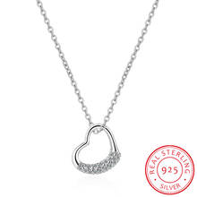 925 Sterling Silver Necklace For Women Heart Shape Pendant Choker Necklace Simple Style Fine Jewelry LMNL001 2024 - buy cheap