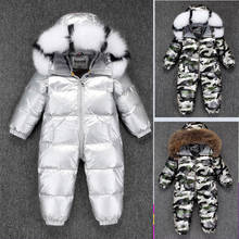 2022 New born baby onesie costume girl romper clothes down jumpsuit Boys thick snowsuit winter warm waterproof ski suit clothing 2024 - buy cheap
