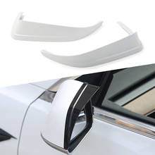 Capa de chuva para espelho retrovisor de carro, tampa para sobrancelha em abs para tesla model 3 2017 2018 2019 2020 2024 - compre barato