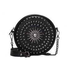Punk Style PU Leather Rivet Crossbody Bags For Women 2022 Chain Small Purses And Handbags Ladies Black Shoulder Messenger Bag 2024 - buy cheap