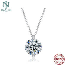 INALIS 925 Sterling Silver Pendant Necklaces For Women Dazzling 5A Clear Cubic Zirconia Romantic Necklace Wedding Fine Jewelry 2024 - buy cheap