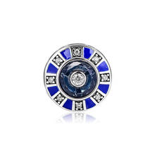 Cor azul mosaico charme 100% real 925 prata esterlina jóias diy cristal presente de natal contas de aniversário para fazer jóias 2024 - compre barato