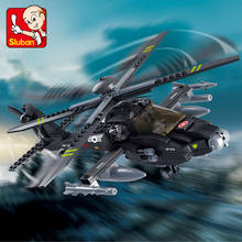 Avión negro AH-64 para niños, helicóptero de utilidad militar, bloques de construcción, juegos, juguetes educativos para niños, 293 Uds. 2024 - compra barato