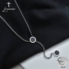 Letdiffery Fashion Roman Numbers Black&White Shell Necklaces Silver Color Stainless Steel Women Choker Jewelry Birthday Gifts 2024 - buy cheap