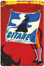 Gitanes French Retro tin sign nostalgic ornament metal poster garage art deco bar cafe shop 2024 - buy cheap