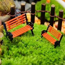 Мини садовое украшение миниатюрное скамейка для парка ремесло DIY домашний декор модель скамейки 2024 - купить недорого