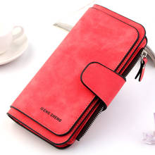 Brand Leather Women Wallets High Quality Designer Zipper Long Wallet Women Card Holder Ladies Purse Money Bag Carteira Feminina 2024 - buy cheap