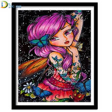 Diamond Painting Butterfly Elf Girl 5D Cross Stitch Cartoon Modern Decorative Full Square Round Diy Diamond Mosaic Embroidery 2024 - buy cheap