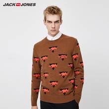 JackJones Men's Woolen Round Neckline Pullover Animal  Woven Knit Sweater |220124506 2024 - buy cheap