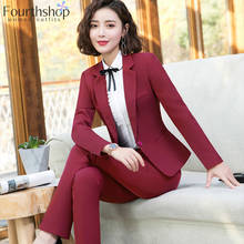 Formal Pant Suits For Women 2 Piece Pants Blazer Set Office Lady Business Work Uniforms Autumn Winter Fashion Jacket Suit Female 2024 - buy cheap