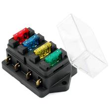 50% HOT SALES!!! 12V/24V Car Vehicle Van Circuit Standard ATO 4 Blade Fuse Box Block Holder+Fuse 2024 - buy cheap