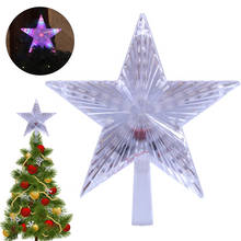 Pentagrama de led a prova d'água, 8 modos piscantes com luz de fada, ornamento para natal, árvore de natal, decoração superior para festa de casamento, decoração