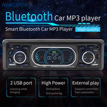 Radio Estéreo con Bluetooth para coche, receptor de entrada Aux, FM, TF, SD, USB, 12V, en el tablero, 1 din, reproductor Multimedia MP3 con Control remoto 2024 - compra barato