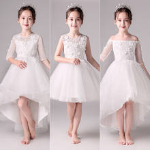 Crianças vestido de noite princesa vestido fofo flor menina vestido saia piano traje menina anfitrião festa de aniversário vestido chinês 2024 - compre barato