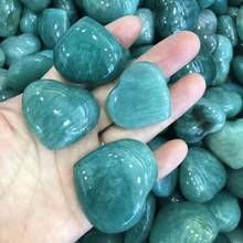 Amazonite heart quartz mineral crystals natural gemstone healing cristal stones home decor pedras para artesanato 2024 - buy cheap
