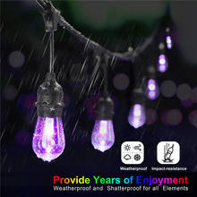 Waterproof Heavy Duty Outdoor RGB LED String lights Connectable Festoon for Party Garden Christmas Holiday Garland Cafe 2024 - buy cheap