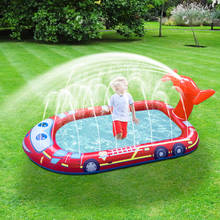 Fuente inflable de 180cm para niños, juguetes de salpicaduras, airship, juego de piscina, estera de aspersión al aire libre 2024 - compra barato