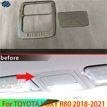 For TOYOTA VOXY R80 2018-2021 Car Accessories ABS Chrome Piano Black Front Interior Lamp Reading Lamp Trim Cover 2019 2020 2024 - buy cheap