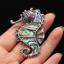 Fashion Shell Brooches Cute Animal Hippo Shape Alloy Pins Brooches for Women Party Gift Brooch Costume Accessories 2024 - buy cheap