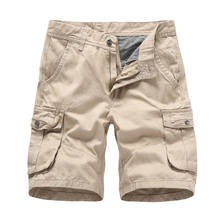 2022 Summer Men's Multi Pocket Military Cargo Shorts Male Cotton Green Mens Casual Tactical Shorts Short Pants  No Belt 2024 - buy cheap