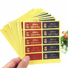 1000PCS/lot Merry Christmas gilding style baking seal Sticker for Handmade Products Gift sealing  Students' DIY packaging label 2024 - buy cheap