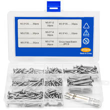 272 Pcs Self-tapping Screw Set Head Self Drilling Tapping Screw Kit 410 Stainless Steel Washer Head Cross Countersunk Head 2024 - buy cheap