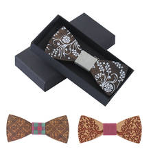 GUSLESON-pajarita de madera de diseñador para hombre, corbata de madera para novio, corbatas de boda para fiesta, accesorios 2024 - compra barato