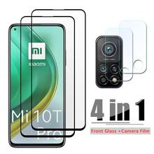 4 in 1 Protective Glass For Xiaomi Mi 10T Lite 10 T Mi 11 9 SE 9T Pro CC9 8  Screen Protector Camera Film For Mi 10T Pro Glass 2024 - buy cheap