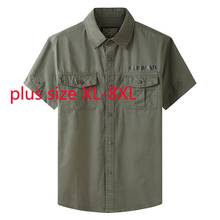 New Arrival Suepr Large Summer Men Fashion Cotton Short Sleeve Casual Shirts Plus Size XL 2XL 3XL 4XL 5XL 6XL 7XL 8XL 2024 - buy cheap
