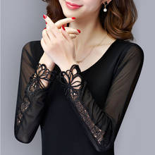 Embroidery Women Spring Autumn Style Lace blouses Shirts Lady Casual Long Sleeve O-Neck Lace Blusas Tops DD8050 2024 - buy cheap