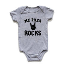 My PAPA Rock Baby Bodysuit Cotton Short Sleeve Newborn Infant Body Baby Girl Boy Onesie Outfit Funny Summer Baby Rompers Clothes 2024 - buy cheap