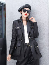 Genuine Sheepskin Leather Jacket Women Spring Autumn 2021 Women's Coats Simple Street Female Jackets Mujer Chaqueta Zjt1953 2024 - buy cheap