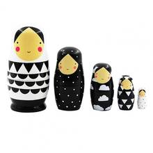 5Pcs/Set Russian Dolls Colour-fast Unique Small Wooden Matryoshka Dolls Kids Educational Toys for Children Gifts 2024 - buy cheap