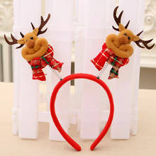 Tiara de natal com orelhas de rena, presilha para cabelo com fecho para natal, decoração para festa de natal, 1 peça 2024 - compre barato