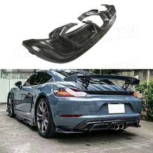 Carbon Fiber Rear Diffuser Lip Spoiler Splitters Flaps fit for Porsche 718 Cayman Boxster Base S 2016-2019 Rear Hugger 2024 - buy cheap