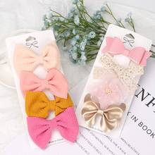 4pcs Sweet Kids Hair bow with clips Bowknot Hairpins Baby Hair Accessories Girl Barrettes Safty Hairpins Headwear Free shipping 2024 - buy cheap