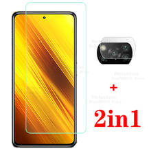 2-in-1 glass poco x3 camera lens screen protector for xiaomi poco x3 x 3 case pocophone x3 pocox3 smartphone protective cover 2024 - buy cheap