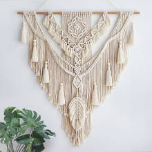 Macrame Wall Hanging Tapestry Bohemian Geometric Chic Living Room Bedside Porch Home Wall Decor Tassel Handmade Woven Tapestry 2024 - buy cheap