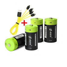 Znter-bateria recarregável de polímero de lítio, 4 unidades, 1.5v, 4000mah, usb, + 1 unidade, 4 em 1, cabo de carregamento 2024 - compre barato