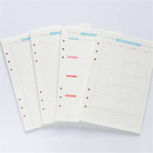 40 Sheets Notebook Inner Pages Cute Stationery 6 Holes A5/A6 Refills Weekly Planner To Do List Loose Leaf Binder Notebook 2024 - buy cheap