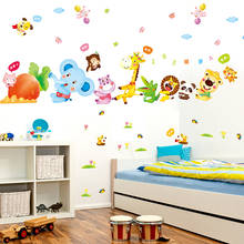 [SHIJUEHEZI] Harvesting Carrot Wall Stickers PVC Material DIY Cartoon Animals Mural Decals for Kids Room Baby Bedroom Decoration 2024 - buy cheap