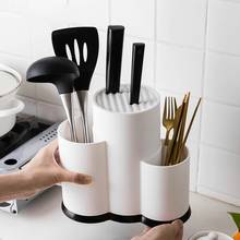 Kitchen Cutlery Organizer Knife Stand Utensil Plastic Drain Storage Holder Spoon Fork Chopstick Kitchenware Tool Tray Shelf Box 2024 - buy cheap