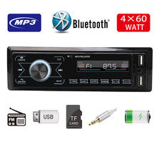 Radio con Bluetooth para coche, reproductor de MP3 con pantalla táctil, USB/SD, entrada auxiliar, manos libres, USB, FM, 1 Din, colorido 2024 - compra barato
