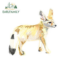 EARLFAMILY-pegatina de coche Fennec Fox, pegatina creativa para parabrisas, portátil, impermeable, Protector solar, Protector de puerta de coche, 13cm x 12,7 cm 2024 - compra barato