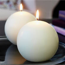 Vela esférica branca romântica, decoração de festa de dia dos namorados, evento caseiro, vela de parafina 14-16 horas de queima 2024 - compre barato