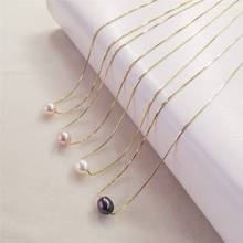DMPFP101-collar de perlas naturales de agua dulce para mujer, de Plata de Ley 925, colgante de perlas de 6-7/7-8mm 2024 - compra barato